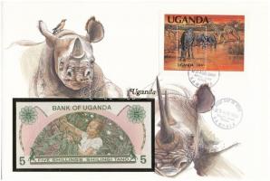 Uganda 1982. 5Sh felbélyegzett borítékban, bélyegzéssel T:I Uganda 1982. 5 Schilling in envelope with stamp and cancellation C:UNC