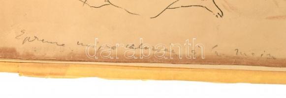 Vértes Marcell (1895-1961): Álmodozás. Vegyes technika, papír, jelzett, 57×77 cm