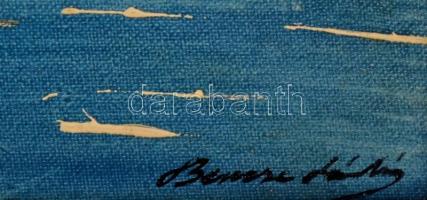 Bencze László jelzéssel: Vízpart. Olaj, karton. 34×62 cm