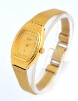 Citizen quartz aranyozott karóra, működik, üveglapja kissé karcos, 2x1,5 cm