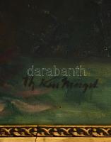 Thormáné Kiss Margit (1901-1977): Virágcsendélet. Olaj, vászon, jelzett, restaurált, sérült keretben...