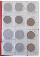 Lengyelország 1949-1993. 1gr-20Zl (74db) kettő berakóban, egyik 36 férőhelyes sérült, a másik 108 férőhelyes T:vegyes Poland 1949-1993. 1 Grosz - 20 Zlotych (74pcs) in two binders, one for 36 coins (damaged) and one for 108 coins C:mixed