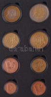 Vatikán 2005. 1c-2E (8xklf) próbaveret forgalmi sor karton dísztokban T:1  Vatican 2005. 1 Cent - 2 Euro (8xdiff) trial strike coin set in cardboard case C:UNC