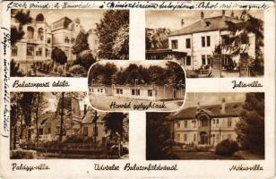 1949 Balatonföldvár, Balaton-parti üdülő, Júlia villa, Palágyi villa, Mókus villa, Honvéd gyógyházak (EK)