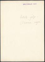 cca 1934 Kinszki Imre (1901-1945) budapesti fotóművész pecséttel jelzett vintage fotóművészeti alkot...