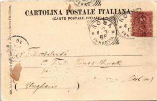 1900 Roma, Rome; Interno di S. Pietro con la Statua di bronzo di S. Pietro / church, interior (Rb)