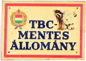 TBC mentes állomány zománcozott fém tábla 13x10 cm