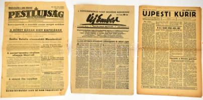 1924 Ujpesti Kurir szeptember 4.-i száma + 1941 Pesti Ujság III. évfolyamának 159. száma + 1946 Új ember c. újság II. évfolyamának 39. száma
