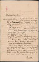 Abonyi Lajos (1833-1898) kézzel írott levelei, egyik a barátjának címezve, a másik "A mi nótáink" című iromány + 2 db újságrészlet Abonyi Lajossal kapcsolatban