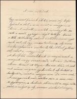 Abonyi Lajos (1833-1898) kézzel írott levelei, egyik a barátjának címezve, a másik "A mi nótáin...