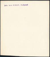 cca 1933 Kinszki Imre (1901-1945) budapesti fotóművész hagyatékából, pecséttel jelzett vintage fotó ...