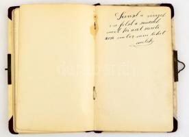 cca 1900 Emlékkönyv sok német nyelvű írásos bejegyzéssel szép bakelit borítóval