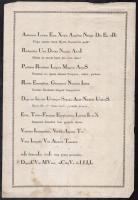 cca 1810 Rudnay Sándort dicsőítő vers a nevének kiemelt betűivel 23x34 cm