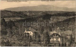 Laßnitzhöhe, Lassnitzhöhe (Steiermark); Aussicht gegen Schöckel / general view, villas