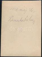 1929 Kinszki Imre (1901-1945) budapesti fotóművész jelzés nélküli, de általa feliratozott és datált ...