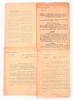 1929-1944 6 db miniszteri rendelet telepesekről, stb
