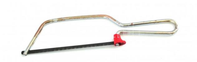 Mini konyhai fűrész, kopásokkal, h: 24,5 cm