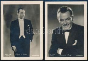 cca 1939 Jávor Pál színészről készült 2 db vintage fotó, 6x4,3 cm