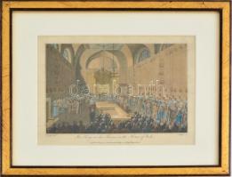 The King on his Throne in the House of Lords, London, 1804. Rézmetszet, papír. Richard Phillips kiad...