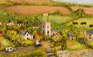 Ivanyi, Jocelyn (1902-1993): Devoni Folyótorkolat. Olaj, farost, jelzett. Hátoldalán emlékkiállítási...