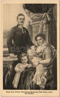 Seine kais. Hoheit Thronfolger Erzherzog Karl Franz Josef mit Familie / Charles I of Austria, Queen Zita and their children. M.M.S. Wien III/2 Nr. 21. s: G. Sieben (EK)