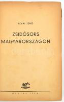 Lévai Jenő: Zsidósors Magyarországon. Bp., 1948, Magyar Téka. Kiadói félvászon kötésben, sérült gerinccel, kopottas borítóval.