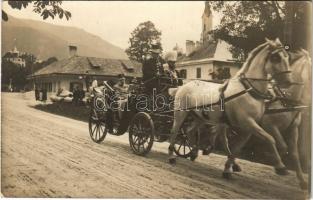 1910 Kaiser Franz Josef / Emperor Franz Joseph I of Austria riding in a horse-drawn carriage. Joh. Strnad (Bad Ischl)
