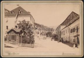 1896 Judenburg, Max Helff felvétele, keményhátú vintage fotó, feliratozva, 11,3x16,2 cm