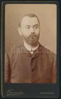 cca 1890 Budapest, Kozmata Ferencz (1864-1902) császári és királyi udvari fényképész műtermében készült, keményhátú vintage fotó, 10,8x6,5 cm