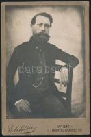 cca 1880 Bécs, az Elektra nevű fényképészeti műteremben készült vintage fotó, a kép sarkai kopottak, 16,3x10,6 cm
