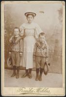 cca 1883 Kecskemét, Frankó Miklós akadémiai festő és fényképész műtermében készült, keményhátú, vintage fotó, 16x11 cm