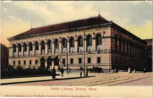 Boston (Massachusetts); Public Library, horse-drawn carriage (surface damage)