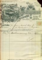 1910/11 Díszes osztrák banki számla (sérült)