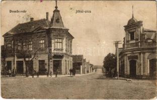 1918 Dombóvár, Jókai utca, üzletek (kopott sarkak / worn corners)