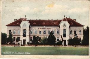 1920 Mohács, M. kir. állami polgári iskola (felületi sérülés / surface damage)