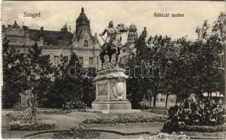 1915 Szeged, Rákóczi szobor. Pető Ernő kiadása (képeslapfüzetből / from postcard booklet)