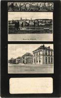 1907 Kaposvár, látkép, Vasútállomás. Szabó Lipót kiadása (EK)
