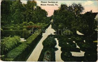 Mount Vernon (Virginia), flower garden (worn corners)