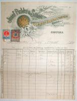 1916 Díszes számla okmánybélyeggel