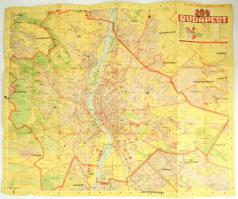 1944 Budapest térképe, Az utca rendje melléklete, 1:25 000, hajtott, kis szakadásokkal, 75x91 cm