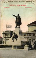 1906 Kecskemét, Kossuth Lajos szobor, üzlet. G. Fekete Mihály kiadása (EK)