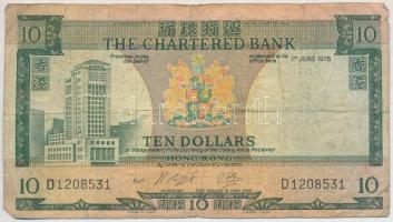 Hongkong 1975. 10$ T:III  Hong Kong 1975. 10 Dollars C:F Krause#74b