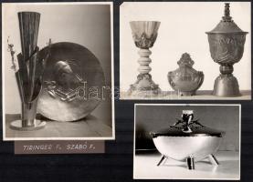 cca 1930 41 db ötvöstárgyakról készült fotó, 8,5x6,5 cm és 23x21,5 cm közötti méretekben