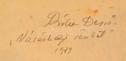 Bóka Dezső (1935-): Vásárhelyi részlet, 1989. Akvarell, papír, jelzett, hátoldalán autográf feliratt...