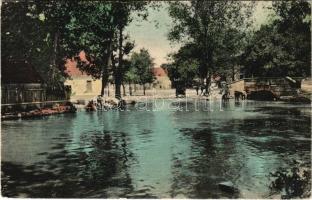 1913 Tata, Tata-Tóváros; Meleg forrás, kőhíd (EK)