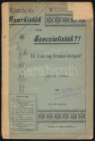 Mezőfi Vilmos: Anarkisták vagy szocialisták - Kik ölték meg Erzsébet királynét? Bp., 1898. Népolvasótár. Javított kiadói papírborítóval.