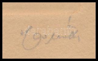 Horváth Endre (1896-1954): Az én könyvem (Ex libris). Rézkarc, papír, jelzett, lap széle kissé folto...