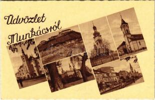 Munkács, Mukacheve, Mukacevo; mozaiklap / multi-view postcard