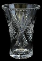 Ólomkristály váza. Hibátlan. m:26 cm, d: 19 cm
