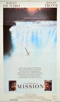1986 The mission (A misszió), filmplakát, ragasztásokkal, hajtott, 104x69 cm
